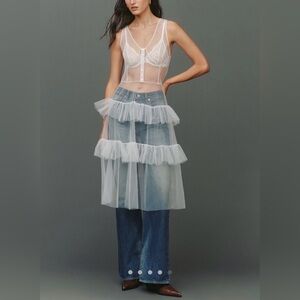 Anthropologie Sheer Mesh Tunic Top Dress 🪷 Size XXS 🪷 NWT 🪷 Sold Out!